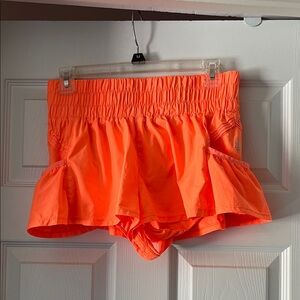 FP Movement by Free People High Waist Neon Orange Shorts